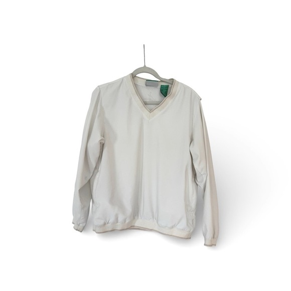 Liz Claiborne Jackets & Blazers - Liz Claiborne LizGolf White V-Neck Windbreaker Pullover Mesh Lined Womens Medium
